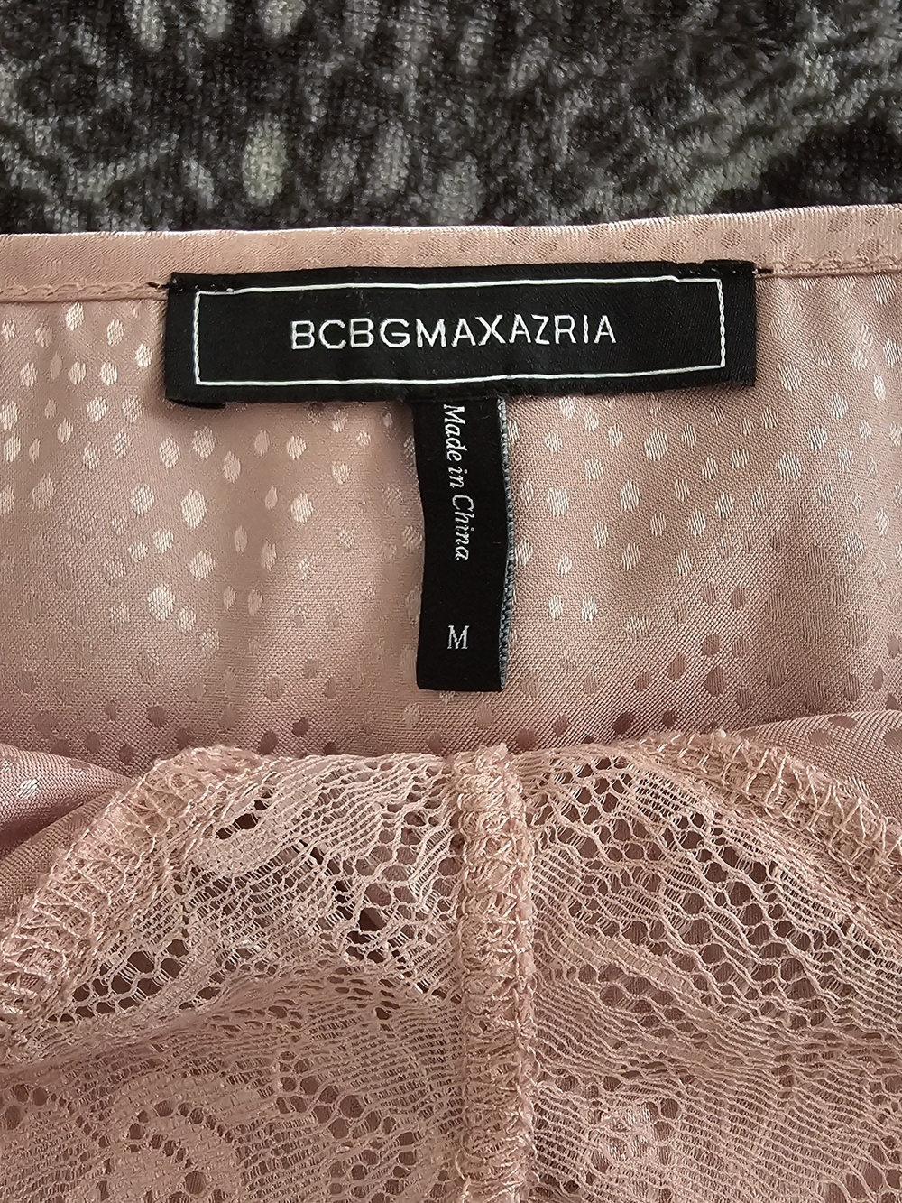 BCBGMaxAzria Satin Lace Cami & Shorts Set in Dusty Rose - Picture 3 of 15